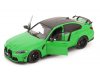 Масштабная модель BMW M3 (G80) Performance Parts 2024 зеленый с черным ракурс 2