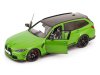 Масштабная модель BMW M3 Touring (G81) 2024 зеленый ракурс 2