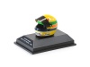 Масштабная модель Bell Helmet F1 Casco Helmet Tg183B Hart #19 Brazilian GP (1984) Ayrton Senna 1:8 Minichamps 540308419 ракурс 3