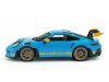 Масштабная модель Porsche 911 (992) GT3 RS 24 часа Дейтоны 2023 голубой с желтым 1:43 Solido S4314803 ракурс 5