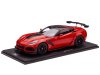 Масштабная модель Chevrolet Corvette C7 ZR1 Coupe 2019 красный с черным 1:18 IXO 18RDC243 ракурс 13