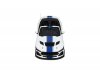 Масштабная модель Ford Mustang Shelby Supersnake Convertible (2025), белый синий 1:18 GT Spirit GT572 ракурс 4