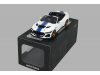 Масштабная модель Ford Mustang Shelby Supersnake Convertible (2025), белый синий 1:18 GT Spirit GT572 ракурс 11
