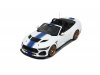 Масштабная модель Ford Mustang Shelby Supersnake Convertible (2025), белый синий 1:18 GT Spirit GT572 ракурс 3