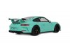 Масштабная модель Porsche 911 (991 II) GT3 (2018), зеленый 1:18 GT Spirit GT550 ракурс 3