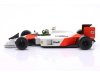 Масштабная модель McLaren F1 MP4/4 Honda #12 (ayrton Sennas Car) Demo Run Interlagos Brazilian GP (2019) Bruno Senna, белый красный ракурс 4