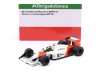 Масштабная модель McLaren F1 MP4/4 Honda #12 (ayrton Sennas Car) Demo Run Interlagos Brazilian GP (2019) Bruno Senna, белый красный ракурс 2