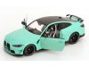 Масштабная модель BMW M4 Performance Parts Works 2025 бирюзовый 1:18 Solido S1814501 ракурс 3