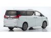 Масштабная модель Lexus LM300h MIN (2020), белый перламутр металлик 1:18 Kyosho 08963WP ракурс 2
