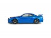 Масштабная модель Nissan Skyline GT-R R34 Z Tune 1998 синий 1:43 Solido S4318202 ракурс 2