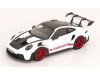 Масштабная модель Porsche 911 (992) GT3 RS Weissach Package 2022 белый, черный, красный 1:18 Norev 187373