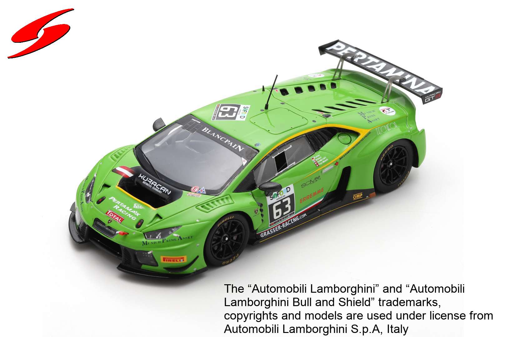 Масштабная модель Lamborghini Huracán GT3 #63 GRT Grasser Racing Team 24H  Spa 2016 лучшая цена!