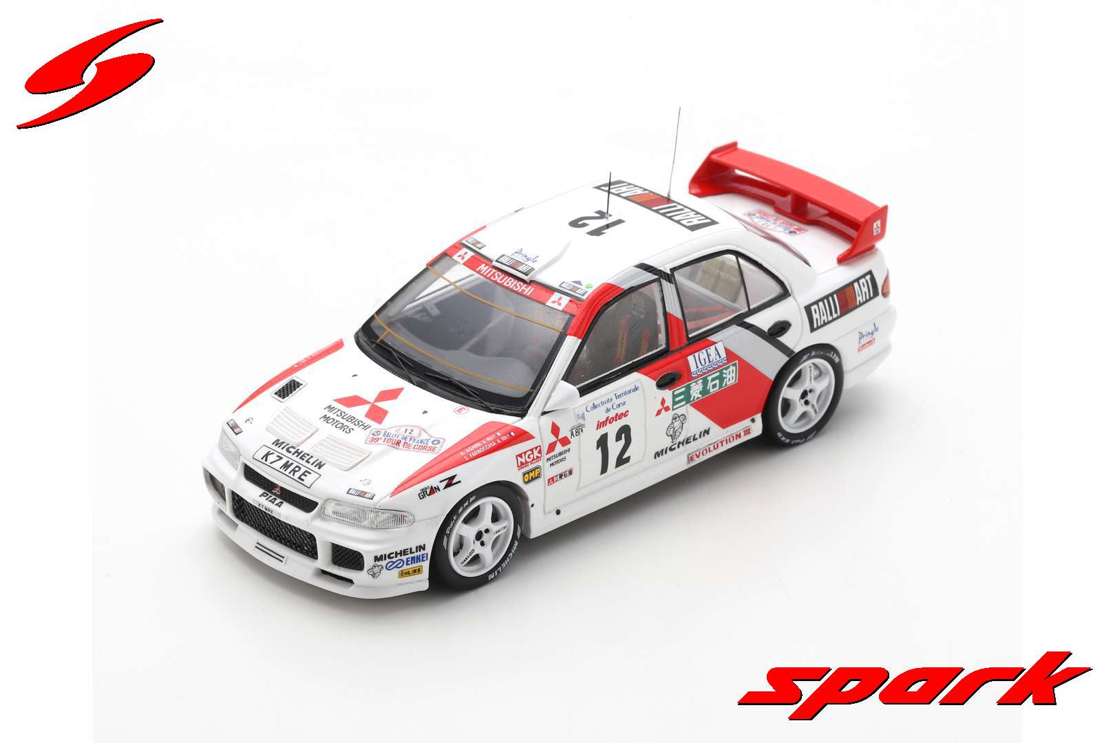 Масштабная модель Mitsubishi Lancer Evolution Ⅲ #12 3rd Tour de Corse Rally  de France 1995 Aghini - Farnocchia лучшая цена!