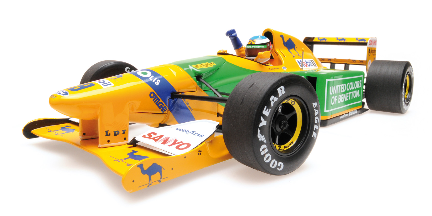 Benetton Ford B192 Schumacher GP Allemagne 1992 – Minichamps 1/18, Neuve