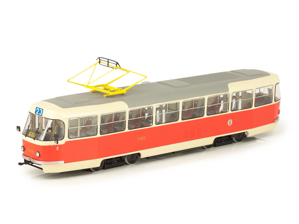 Tatra T3 Classic Czech Prague Europe Tram Tramway Diecast Plastic scale model