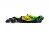 Масштабная модель McLaren MCL38 F1 Team #4 Ландо Норрис Формула-1 Гран-при Монако 2024 - Senna Livery 1:18 Solido S1814203 ракурс 2