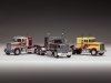 Масштабная модель Короли американских дорог 80-х: International Transtar 4300 (1980) + Freightliner FLC 120 64 T (1977) + Ford LTL 9000 (1978) 1:43 IXO TR217+TR200+TR222 ракурс 2