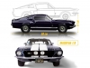 Сборная модель Ford Mustang Shelby 500GT 1967 черный с белым 1:8 IXO 658220 ракурс 3
